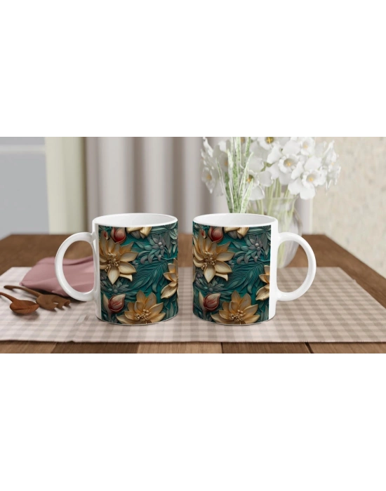 Zümrüt Bahçesi Işıltısı Kupa Bardak