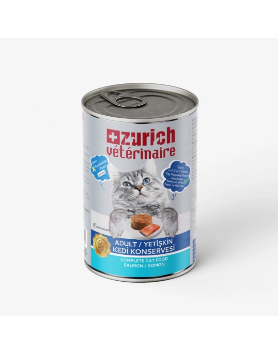 Zurich Veterinaire Pate Somonlu Yetişkin Kedi Konservesi 415 gr