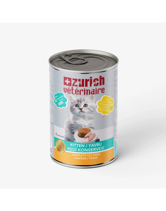 Zurich Veterinaire Pate Tavuklu Yavru Kedi Konservesi  415 gr