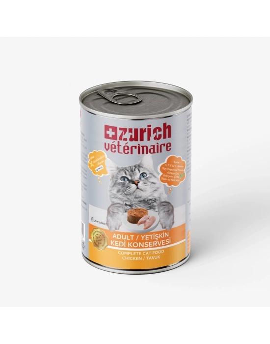Zurich Veterinaire Pate Tavuklu Yetişkin Kedi Konservesi 415 gr