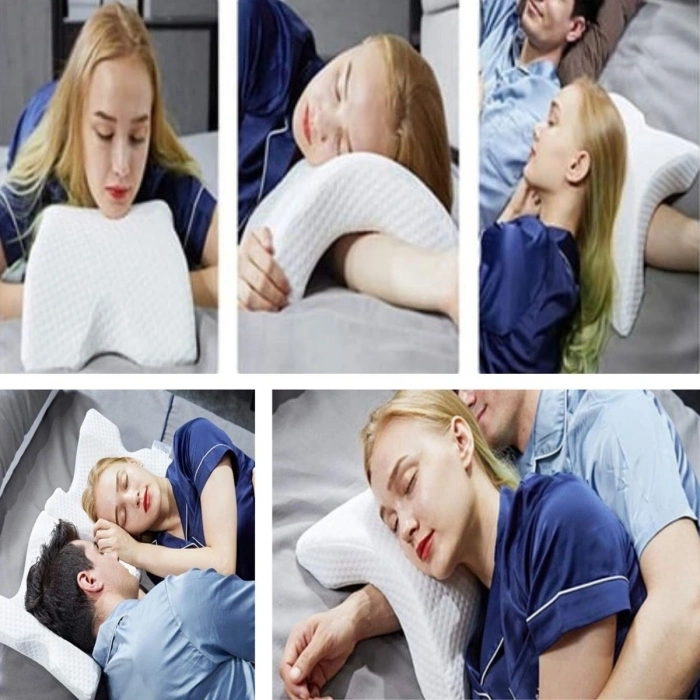 % 100 Visco Kavisli Ortopedik Yıkanabilir Kumaş Kılıflı Bel Boyun Bacak Ağrıları İçin Yastık