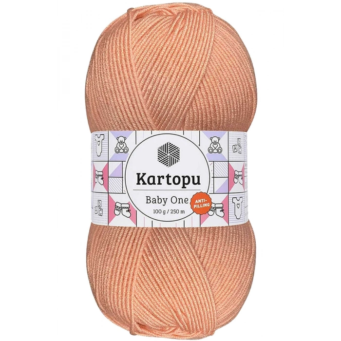 1 Adet Baby One Tüylenmeyen El Örgü İpi Yünü Yavruağzı K253