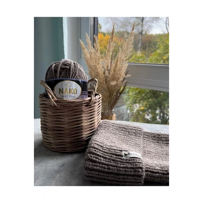 1 Adet Sport Wool Atkı Bere Ceket Yelek Örgü İpi Yünü No: 185 Fırtına