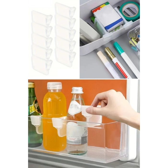 10luŞeffaf Buzdolabı Yan Kapı Düzenleyici Buzdolabı Dolap İçi Bölümleyici Aparatlar