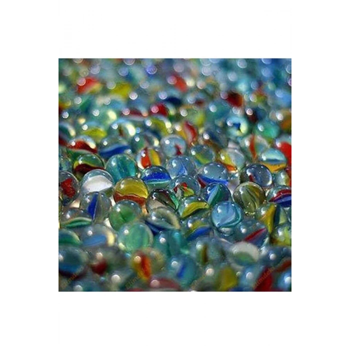 100 Adet Karışık Renk Cam Misket Bilye Oyuncak Cam Bilya Gülle