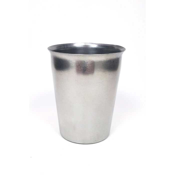 12 Adet Paslanmaz Çelik Krom Bardak 9 x 7,5 x 5,5cm