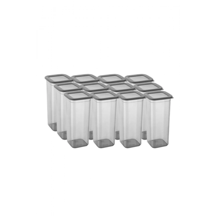 12li Kavanoz Seti & Saklama Kabı & Erzak Kabı 12x1900 Ml (20 Lı Etiket Hediyeli)