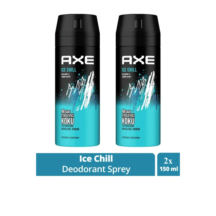 2 Adet Axe Ice Chill Erkek Deodorant Sprey 150 ml
