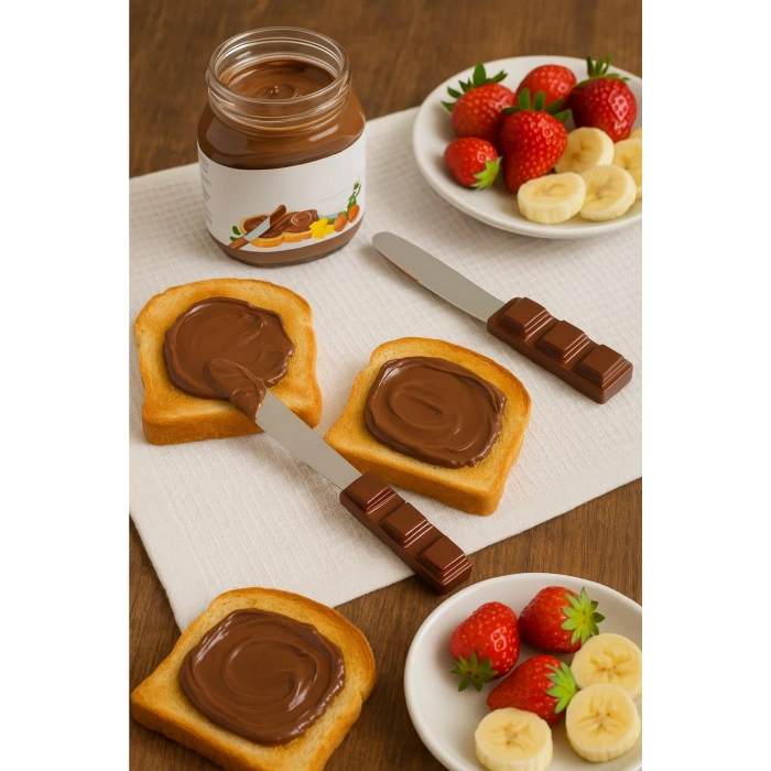 2’li Paslanmaz Çelik Çikolata Bıçağı Seti 18 cm