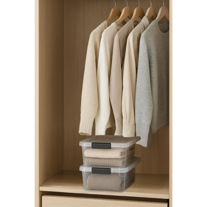 2’li Şeffaf Saklama Kutusu & Düzenleme Kutusu 10,5 Lt