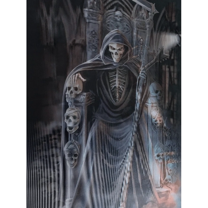 3 Boyutlu Resim 3 Farklı Resim Değişenli Kuru Kafa Tablosu 30x40 Cm