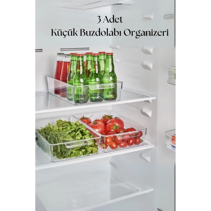 3 Lü Buzdolabı Organizeri & Buzdolabı Düzenleyici 3 lt