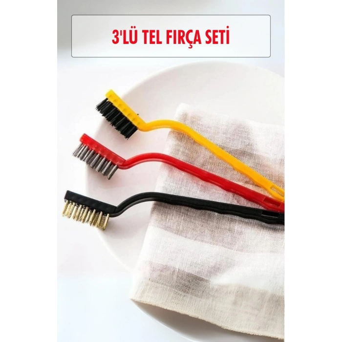 3lü Tel Fırça Seti