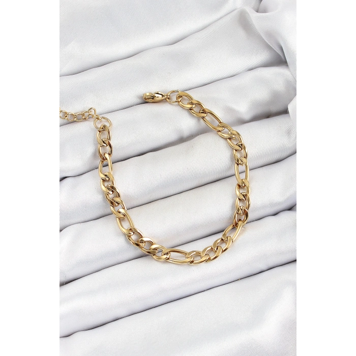316L Çelik Gold Renk Zincir Erkek Bileklik