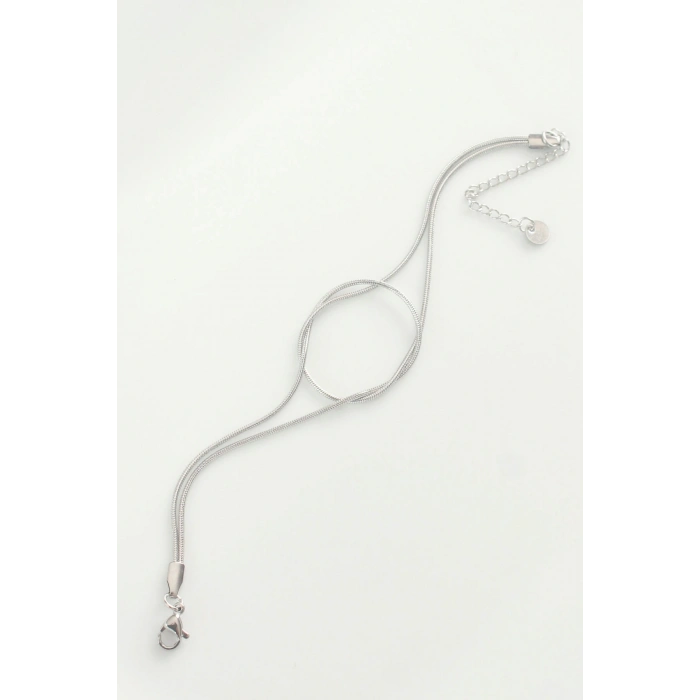 316L Çelik Gümüş Renk Düğüm Model Bileklik