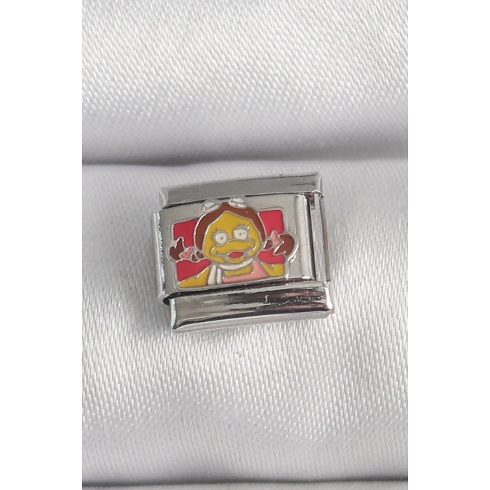 316L Çelik Gümüş Renk Renkli Çocuk İşlemeli Nomination Charm