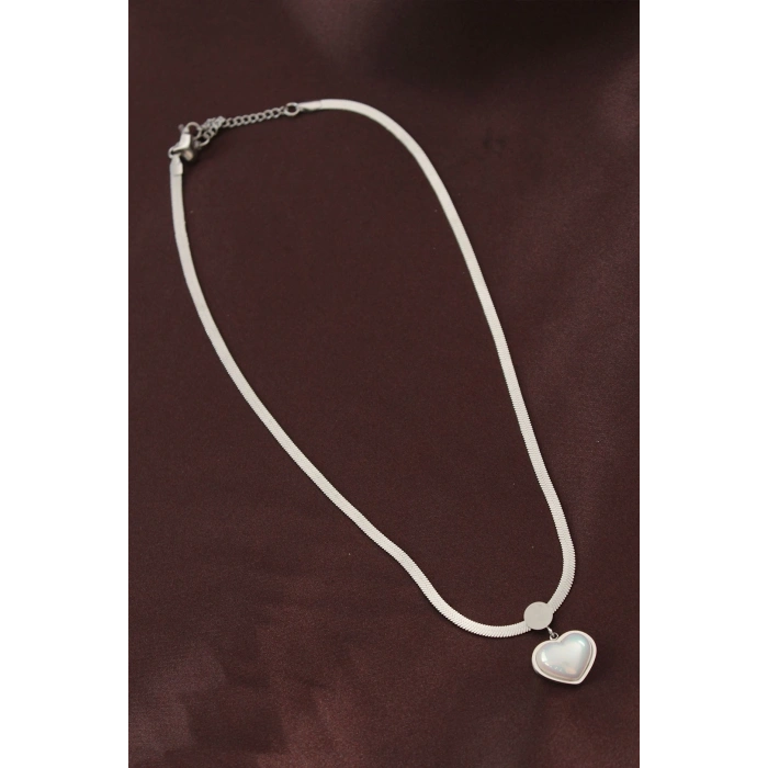 316L Çelik İtalyan Zincir Kalp Kolye