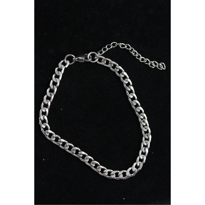 316L Çelik Klasik Model Gümüş Renk Erkek Bileklik