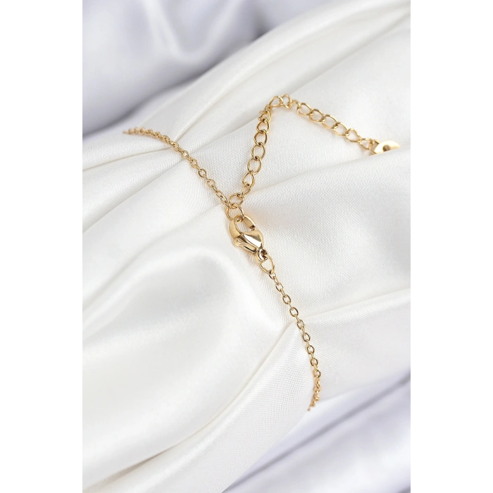 316L Çelik Nazar Boncuğu Model Gold Renk Kadın Bileklik