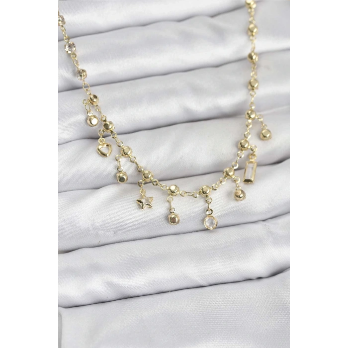 316L Çelik Zincir Gold Renk Kolye