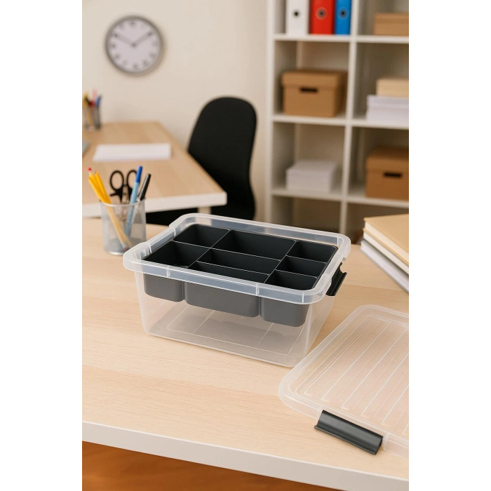 3,20 L Şeffaf Saklama Kutusu & Organizer Düzenleme Kutusu
