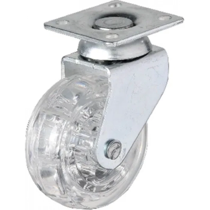 325 - 50x20 Mm Şeffaf Makaralı Tablalı Teker 4 Adet