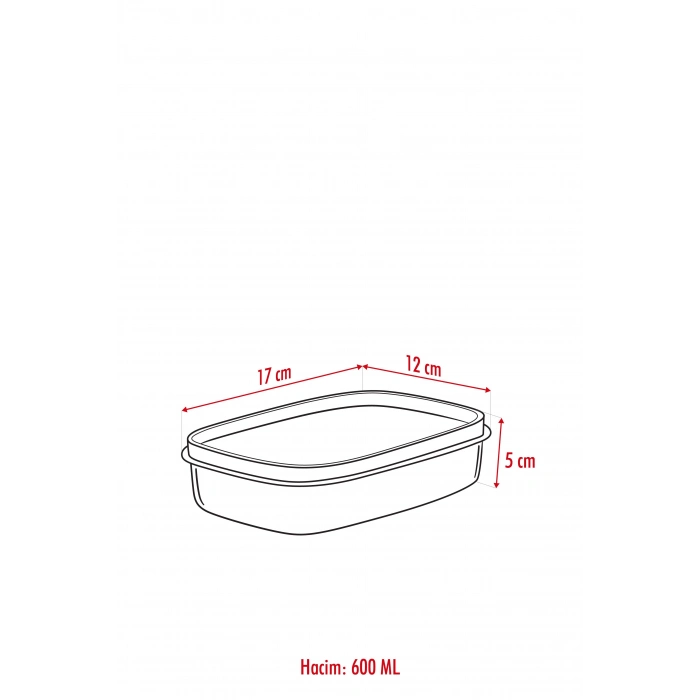 6 Adet Saklama Kabı & Kahvaltılık (600 ML)