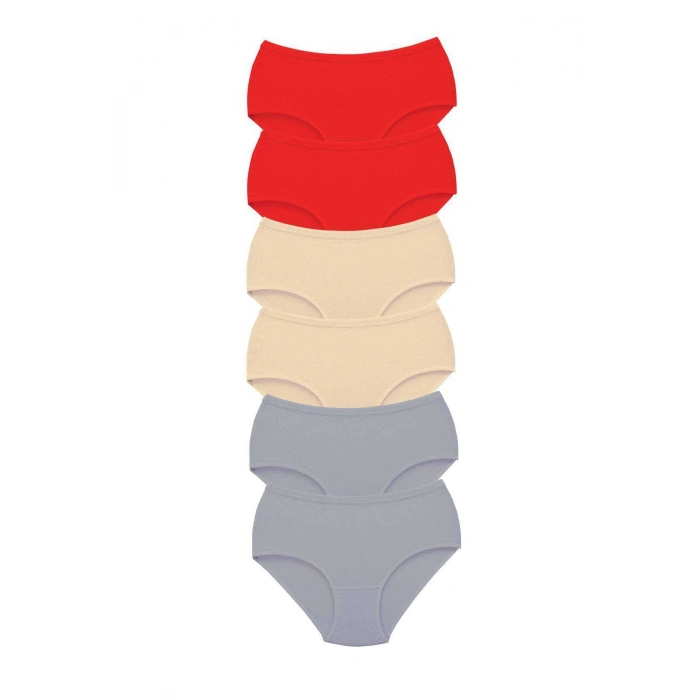 6 Adet Tutku Kadın Yüksek Bel Bato Kalın Lastik Külot S17