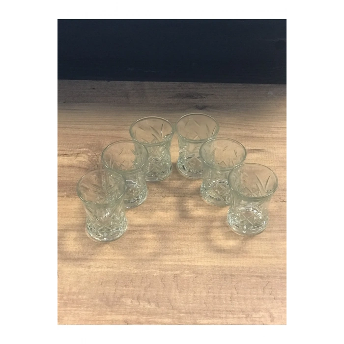 6 Lı Asya Kahve Yanı Su Bardağı Şeffaf Renk Royaleks-70279