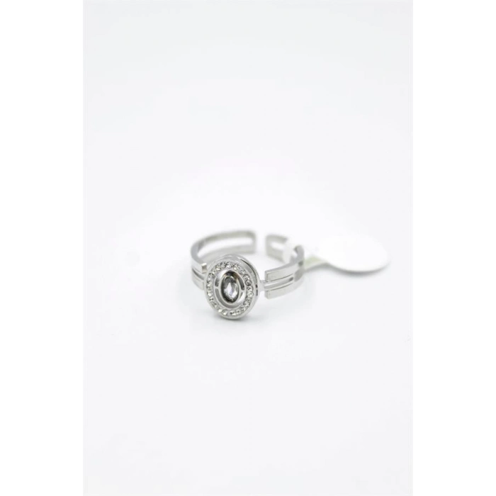 6lı Yuvarlak Taşlı Yüzük - Gümüş