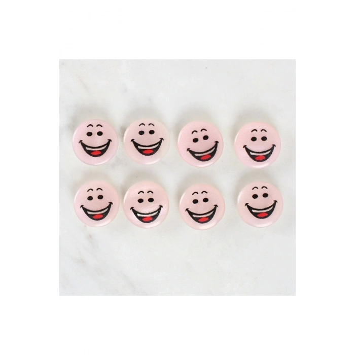 Loren Crafts 8li Gülen Yüz Düğme - 1025