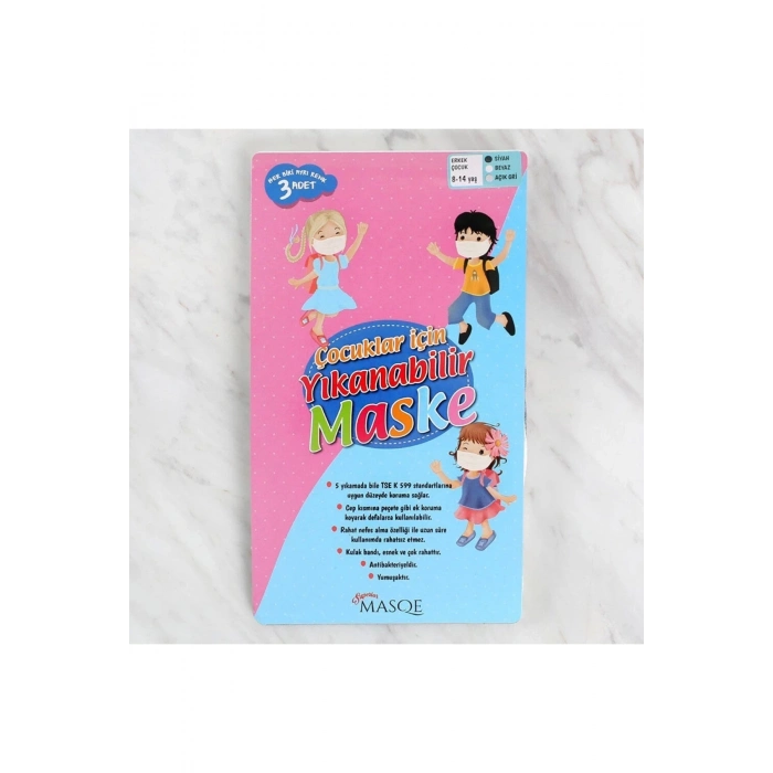 Bfs Erkek Çocuklar Için Yıkanabilir Maske 8 - 14