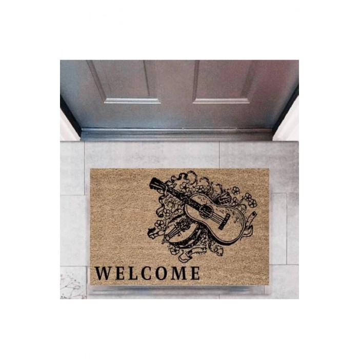 Bfs Kapı Önü Paspası Dekoratif Dijital Baskı Müzikp-2749