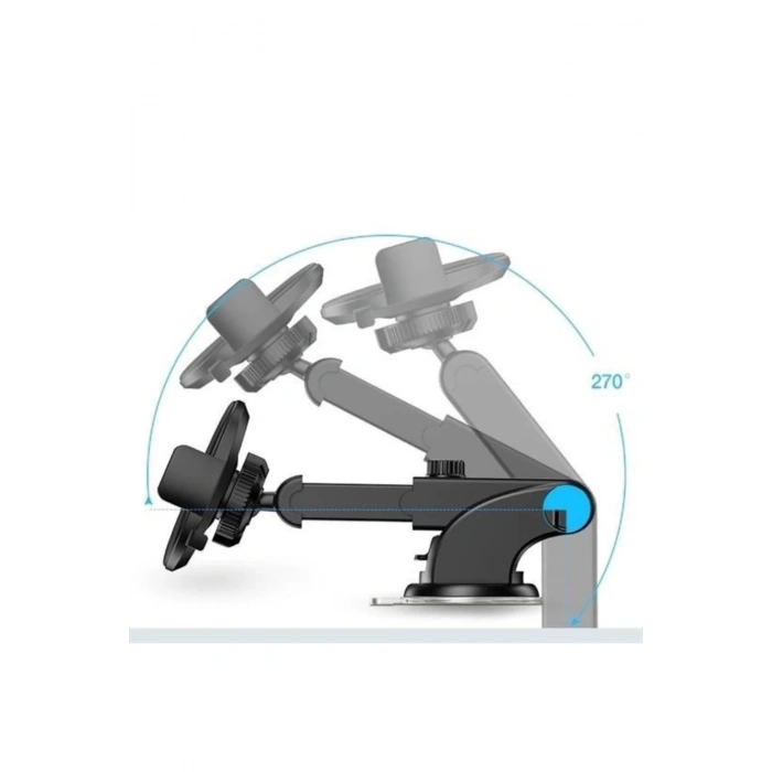 Bfs 360 Derece Dönen Torpido Üstü Uzunluk Ayarlamalı Vantuzlu Teleskopik Araç Telefon Tutucu