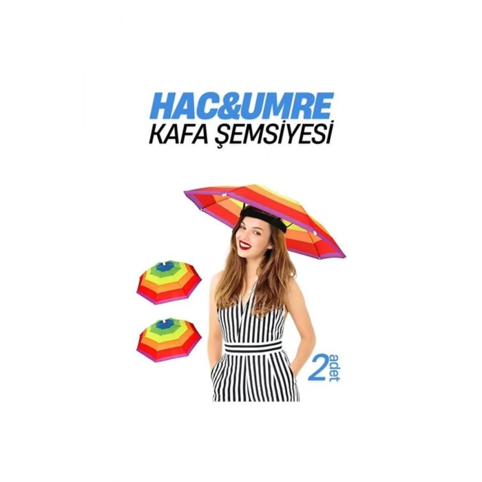 BFS Hac Umre Kafa Şemsiyesi Güneş Koruma Şemsiyesi 2 adet