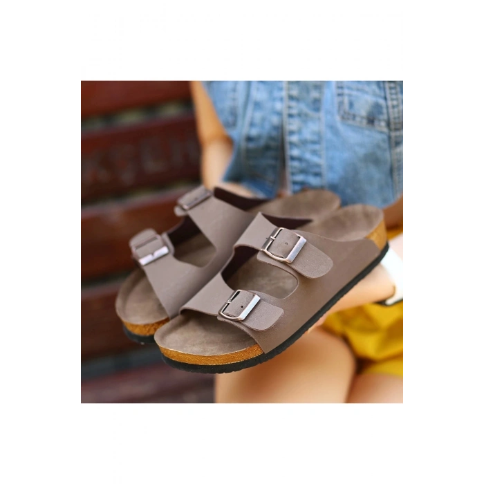 Rıno Kahverengi Nubuk Terlik