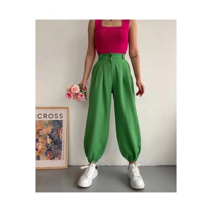 Şalvar pantolon yeşil s23202