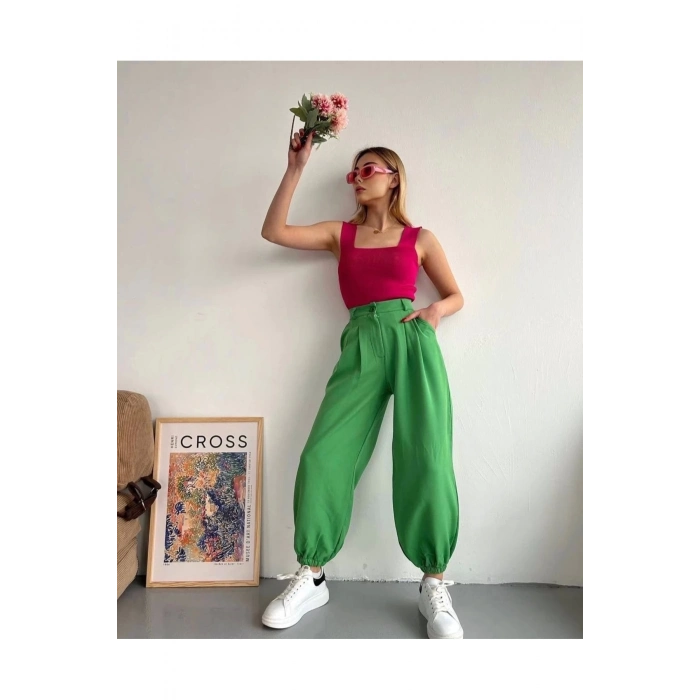 Şalvar pantolon yeşil s23202