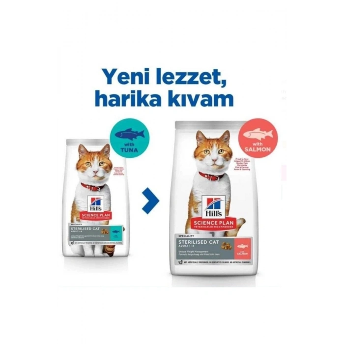 Hills Somonlu Kısırlaştırılmış Yetişkin Kedi Maması 8+2 Kg Hediyeli