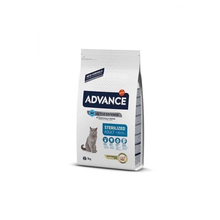 Advance Sterilised Hindili Yetişkin Kısırlaştırılmış Kedi Maması 3 Kg
