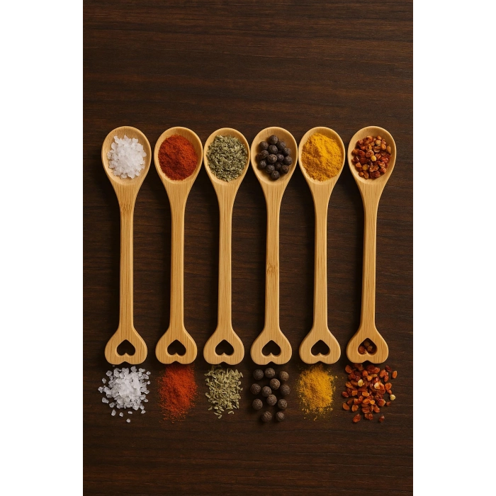 Ahşap Baharat Kaşığı Seti 6’lı 15 cm