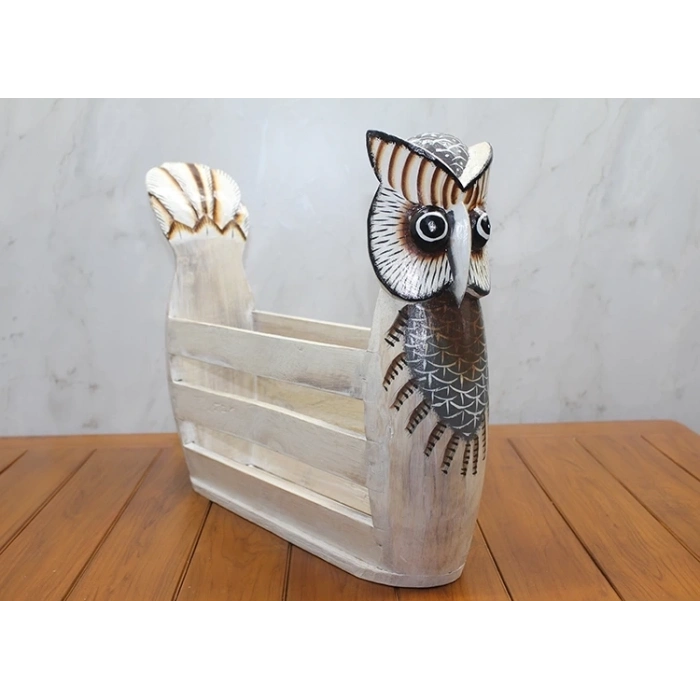 Ahşap Baykuş Gazetelik Okas-9