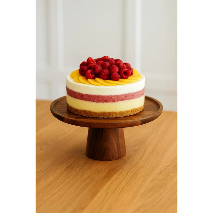 Akasya Ayaklı Sunumluk & Sunum Tabağı & Sunum Servisi 25x25x10 cm