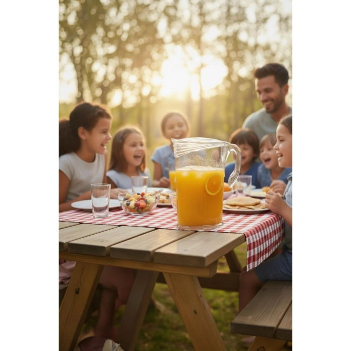 Akrilik 2 Lt Şeffaf Sürahi (Buzdolabı Kapak Rafına Sığar)