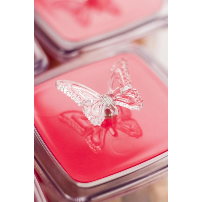 Akrilik Fuşya 12 Li Baharat Kavanozu & Baharatlık & Baharatlık Seti 200 ML ( CAM DEĞİLDİR )