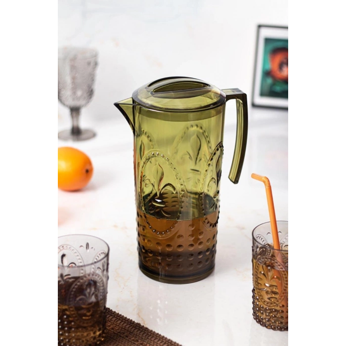 Akrilik Magic 2,3 Lt Koyu Yeşil Sürahi ( Cam Değildir !!! )