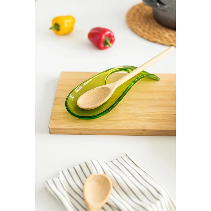 Akrilik Yeşil Tezgah Üstü Kirli Kaşıklık & Kepçe Altlığı