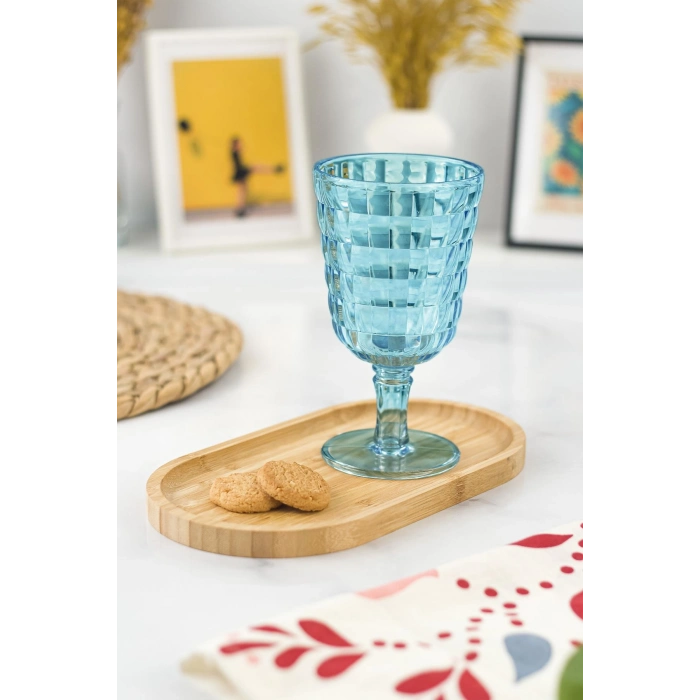 Allegra Aquamarin Kadeh Bardak - 450 ml Tekli Akrilik Malzeme - Cam Değildir Kırılmaya Dayanıklı