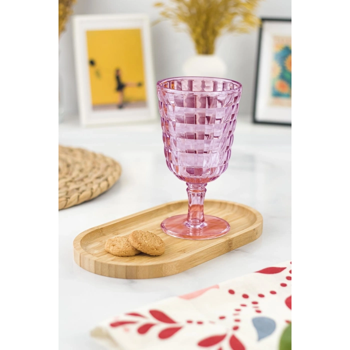 Allegra Mürdüm Kadeh Bardak - 450 ml Tekli Akrilik Malzeme - Cam Değildir Kırılmaya Dayanıklı