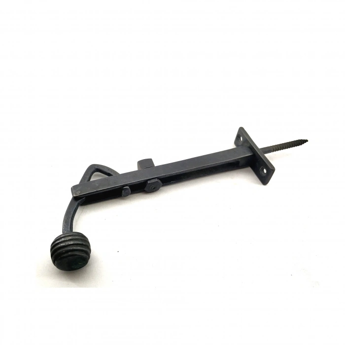 Antika Tarz Dekoratif Pirinç Ayarlı Panjur Stoperi - 150x55 Mm, Oksit